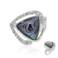 Bague en argent et Coquillage d'Abalone