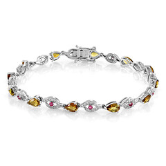Bracelet en argent et Tourmaline jaune