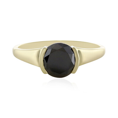 Bague en or et Diamant noir