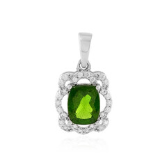 Pendentif en argent et Diopside de Russie