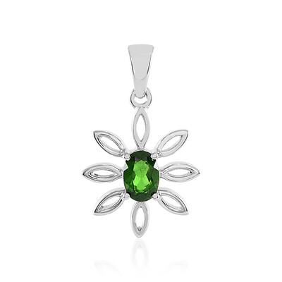 Pendentif en argent et Diopside de Russie