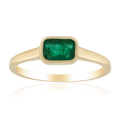 Bague en or et Emeraude de Zambie