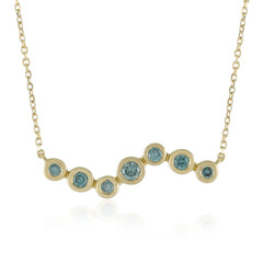 Collier en or et Diamant bleu ciel VS1