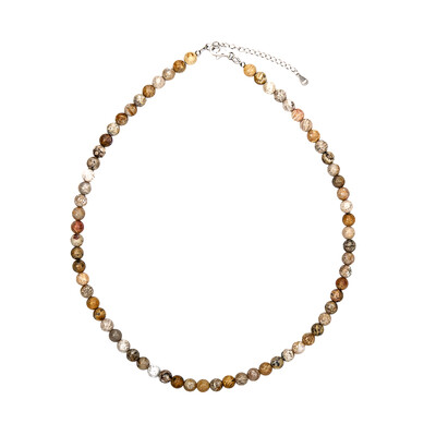 Collier en argent et Corail fossilisé