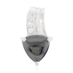 Pendentif en argent et Hématite noire