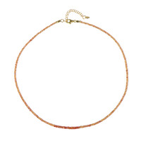 Collier en argent et Saphir orange