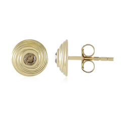 Boucles d'oreilles en or et Diamant VS1 champagne