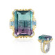 Bague en argent et Fluorite multicolore (Gems en Vogue)