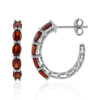 Boucles d'oreilles en argent et Grenat du Mozambique