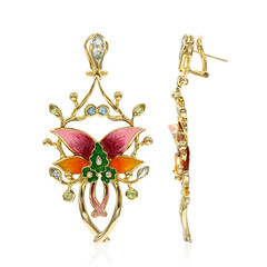 Boucles d'oreilles en argent et Topaze bleu ciel (TPC)
