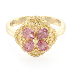 Bague en or et Saphir Padparadscha non chauffé (AMAYANI)