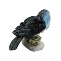 Figurine et Calcite noire