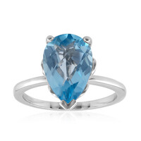 Bague en argent et Topaze bleu ciel