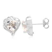 Boucles d'oreilles en argent et Morganite
