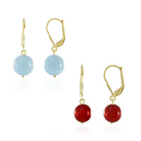 Boucles d'oreilles en argent et Aigue-marine