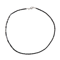 Collier en argent et Spinelle noir