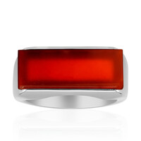 Bague en argent et Agate rouge