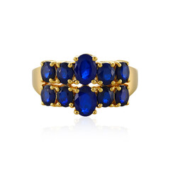 Bague en argent et Spinelle bleu roi