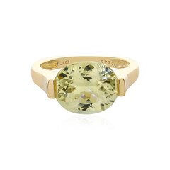 Bague en or et Kunzite jaune canari