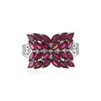 Bague en argent et Rubis de Madagascar
