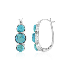 Boucles d'oreilles en argent et Turquoise bleue de Mohavie (Faszination Türkis)