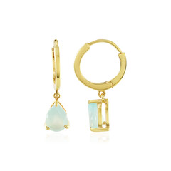 Boucles d'oreilles en argent et Calcédoine d'eau