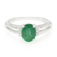 Bague en argent et Emeraude de Bahia