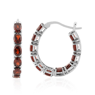 Boucles d'oreilles en argent et Grenat du Mozambique