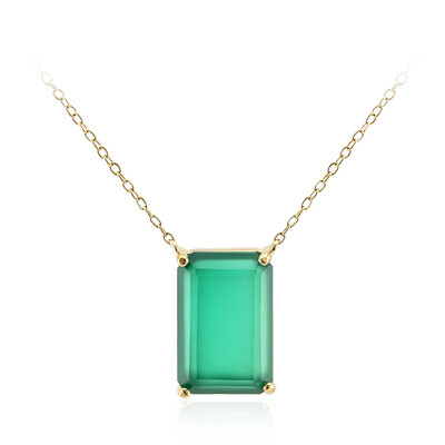 Collier en argent et Onyx vert