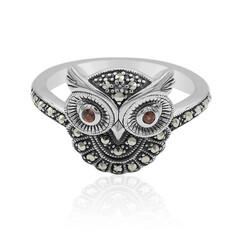 Bague en argent et Grenat du Mozambique