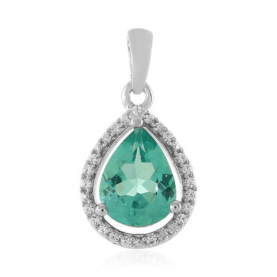 Pendentif en argent et Apatite bleue