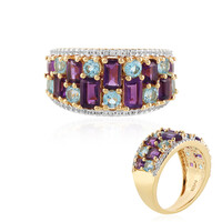 Bague en argent et Améthyste de Zambie