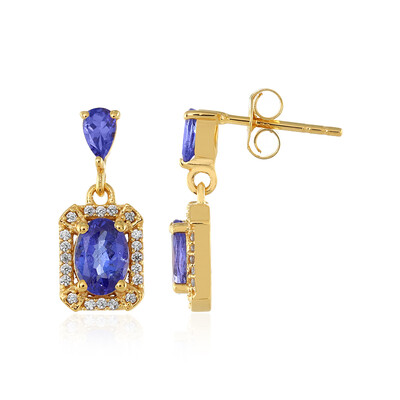Boucles d'oreilles en argent et Tanzanite