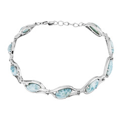 Bracelet en argent et Larimar