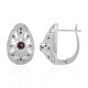 Boucles d'oreilles en argent et Grenat Rhodolite (Annette classic)