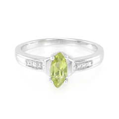 Bague en argent et Péridot de Mandchourie
