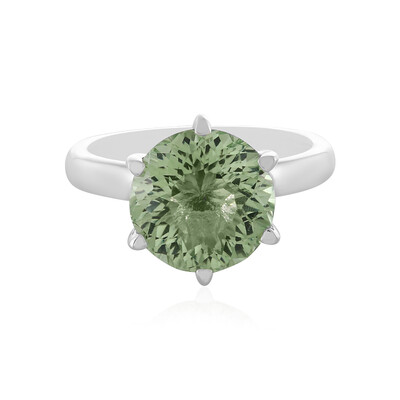 Bague en argent et Améthyste verte