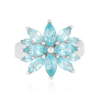 Bague en argent et Apatite bleue