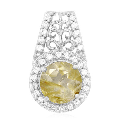 Pendentif en argent et Quartz rutile (Cheveux de Vénus)
