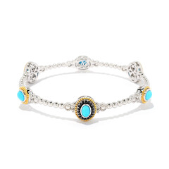 Bracelet en argent et Turquoise Sleeping Beauty (Dallas Prince Designs)