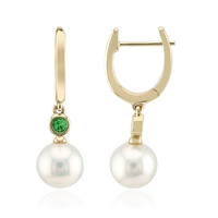 Boucles d'oreilles en or et Perle blanche des mers du sud (Michelle Albala)