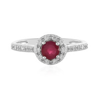 Bague en argent et Rubis de Madagascar