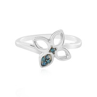 Bague en argent et Diamant SI1 bleu