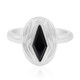 Bague en argent et Spinelle noir (MONOSONO COLLECTION)