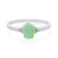 Bague en argent et Chrysoprase impériale