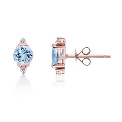 Boucles d'oreilles en or et Aigue-Marine du Brésil AAA (CIRARI)