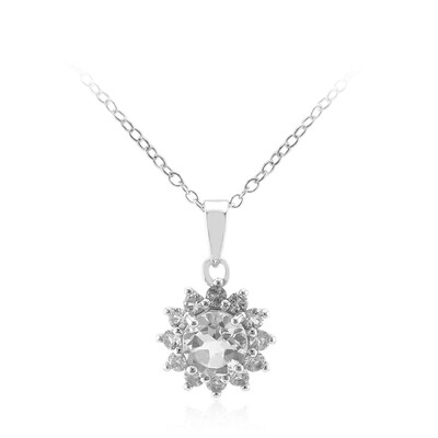 Collier en argent et Topaze blanche