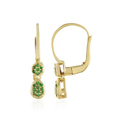 Boucles d'oreilles en argent et Tsavorite de Tanzanie