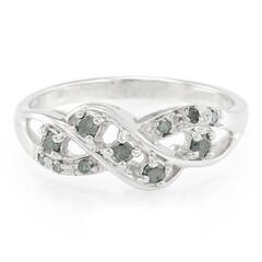 Bague en argent et Diamant fantaisie
