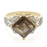 Bague en argent et Quartz fumé